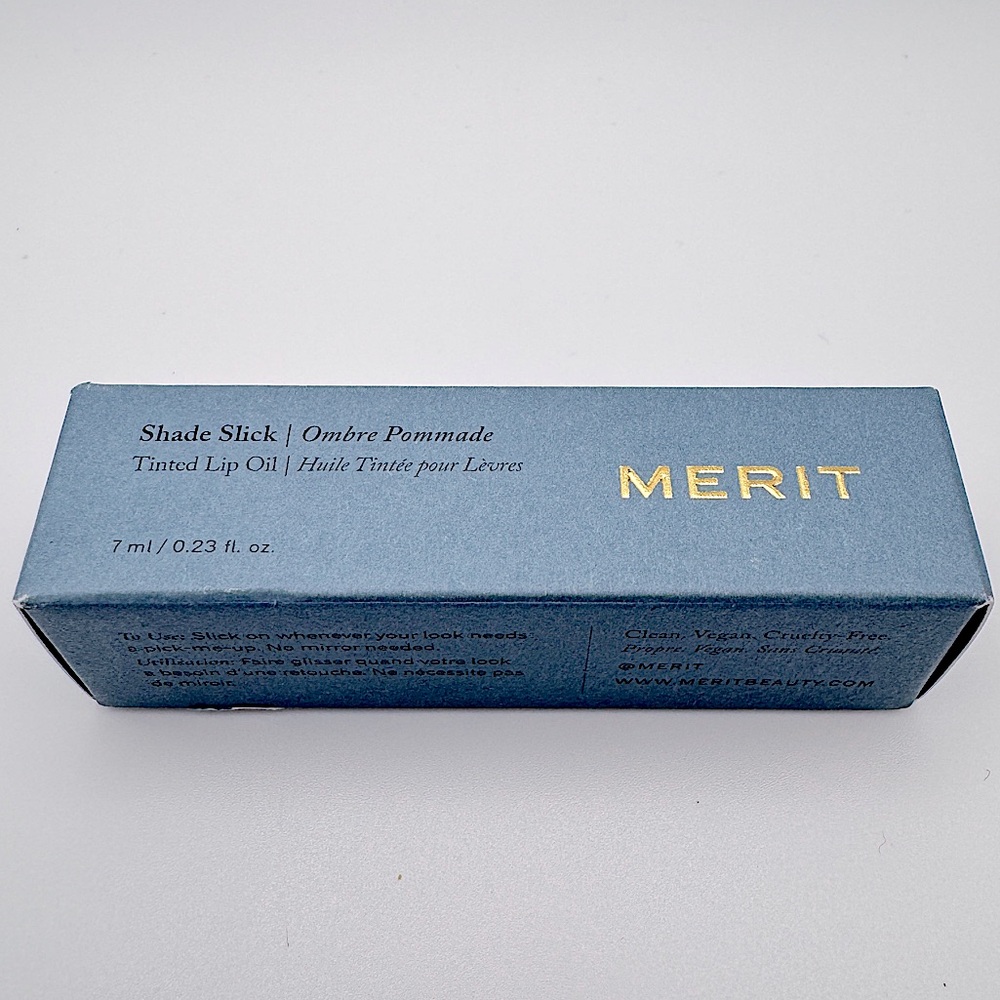 Merit Shade Slick Tinted Lip Oil AU NATUREL Full Size .23 oz NIB Lip Gloss - Picture 1 of 9